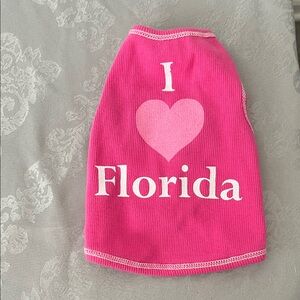 Pink 'I Love Florida' Dog Shirt
